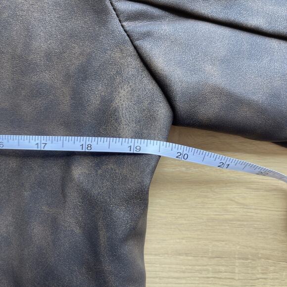 NWT WeWoreWhat x Revolve Faux Leather Blazer Jacket Brown Womens Size Medium - Picture 7 of 9